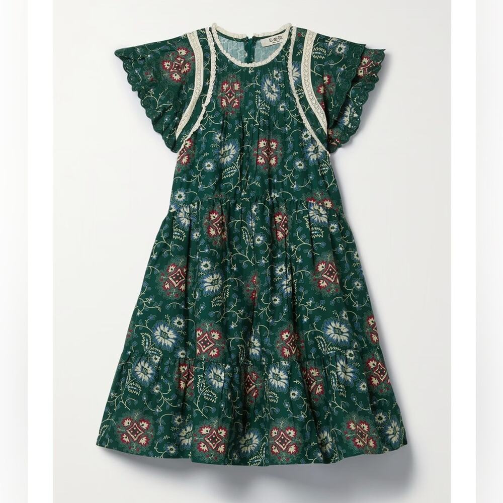 Sea New York Floral Lace Trim Dress
